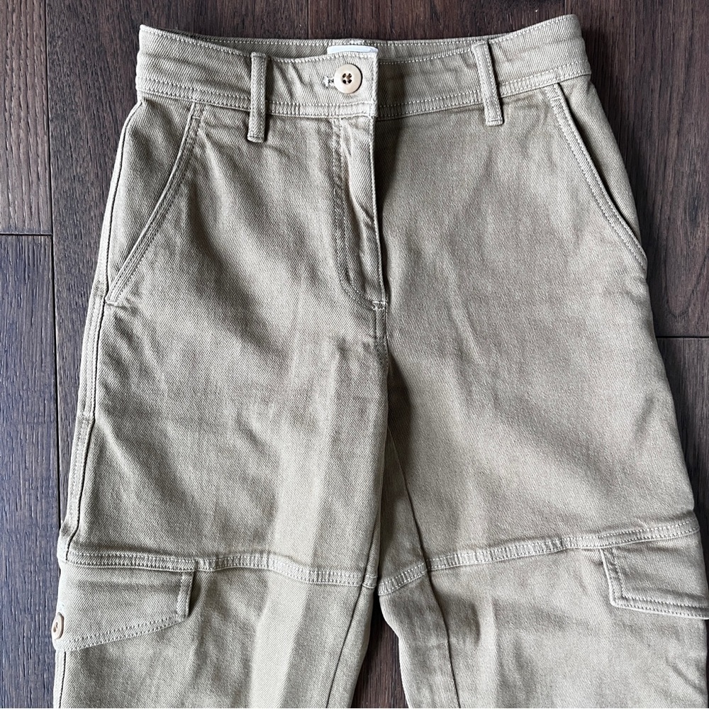 Aritzia Wilfred Free high waisted cargo pants, tan size 00 - Picture 4 of 15